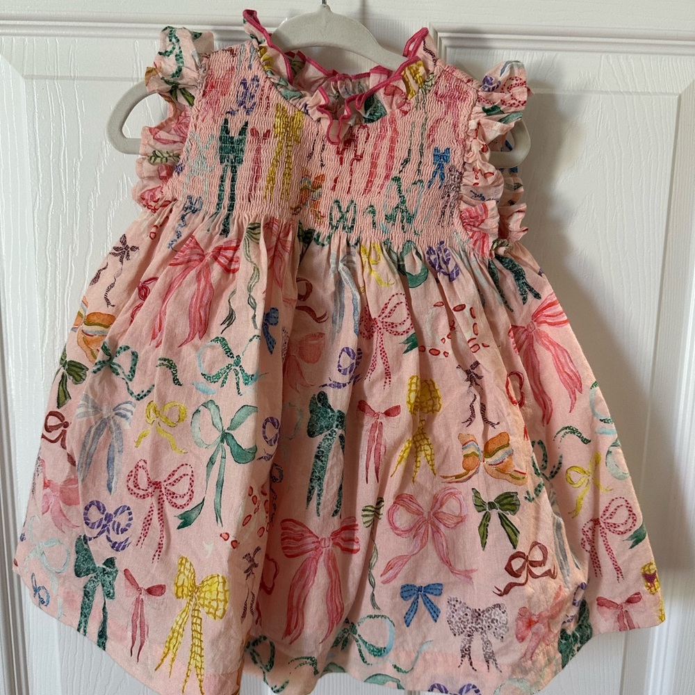 3-6 month bow dress with bloomers. Fit my 8 month old perfect